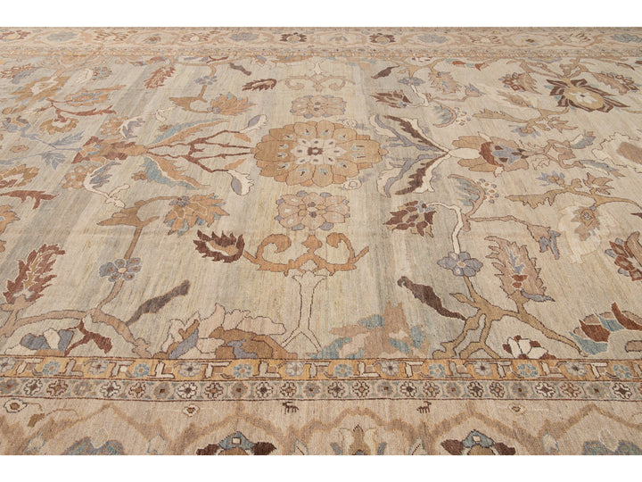 Modern Sultanabad Wool Rug 14 X 22