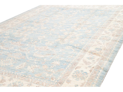 Modern Oushak Wool Rug 10 X 14