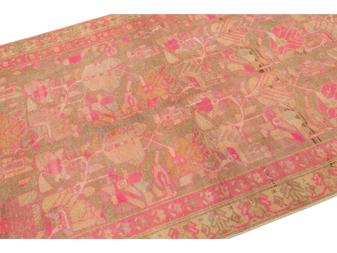 Vintage Persian Malayer Wool Rug 4 x 9