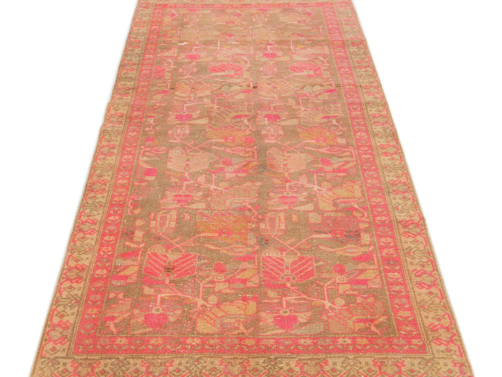 Vintage Persian Malayer Wool Rug 4 x 9