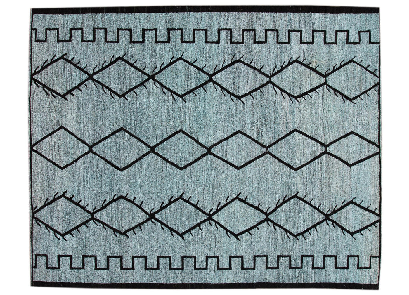Modern Flatweave Wool Kilim Rug 10 X 12