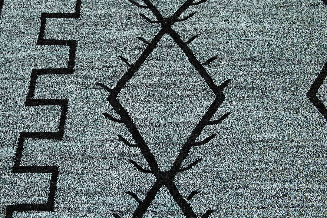 Modern Flatweave Wool Kilim Rug 10 X 12