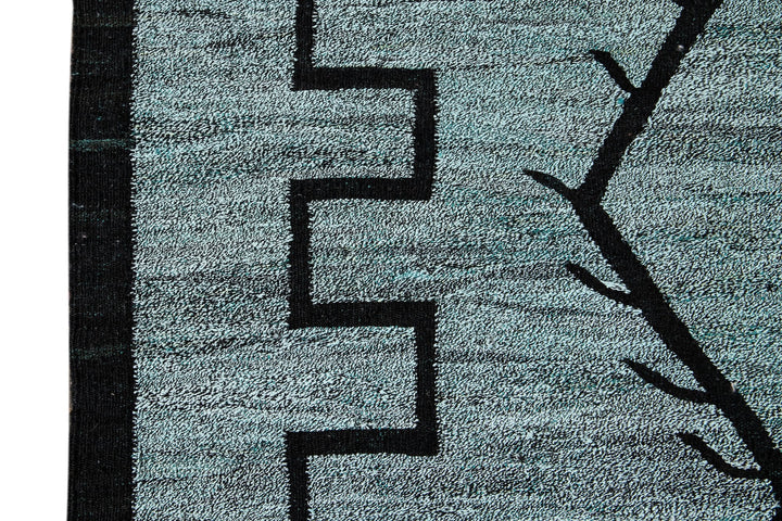 Modern Flatweave Wool Kilim Rug 10 X 12