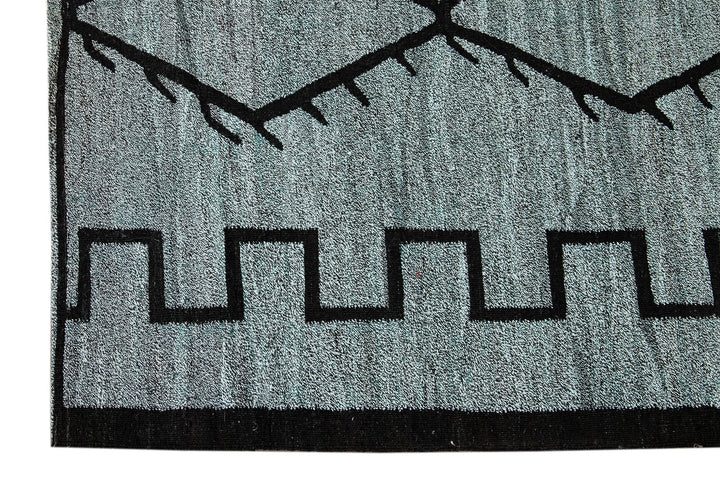 Modern Flatweave Wool Kilim Rug 10 X 12