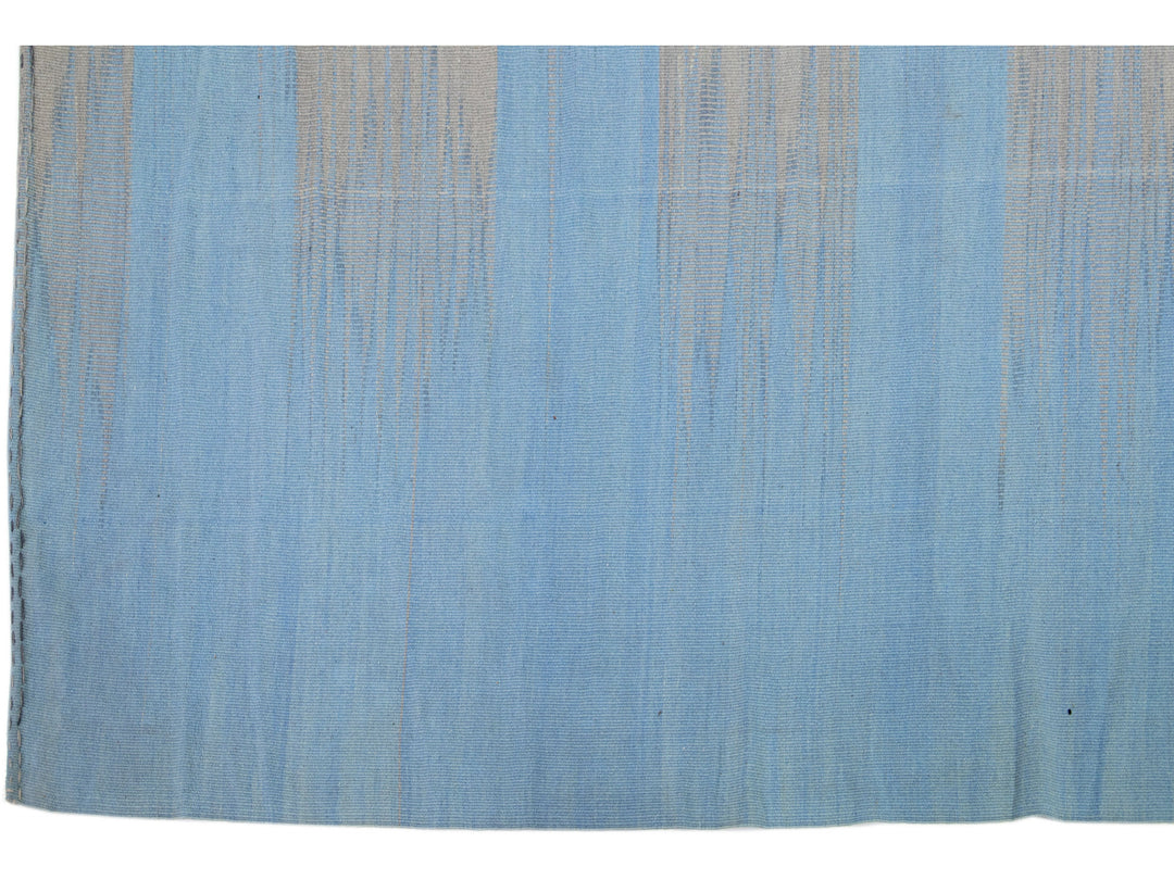 Modern Kilim Wool Rug 12 X 19