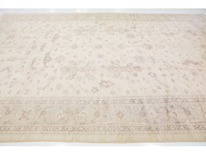 Modern Oushak Wool Rug 12 X 18
