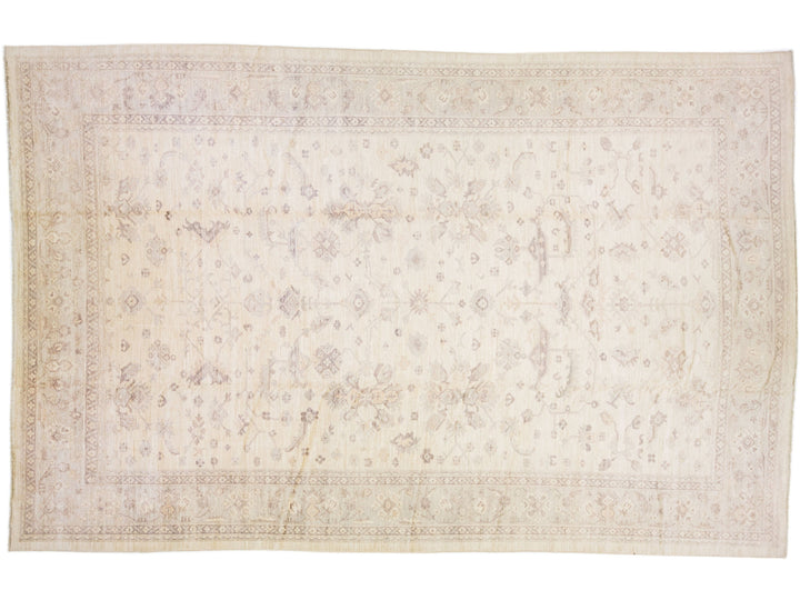 Modern Oushak Wool Rug 12 X 18