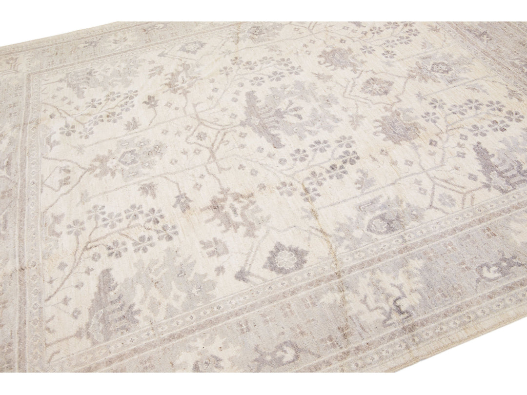 Modern Oushak Wool Rug 8 X 10