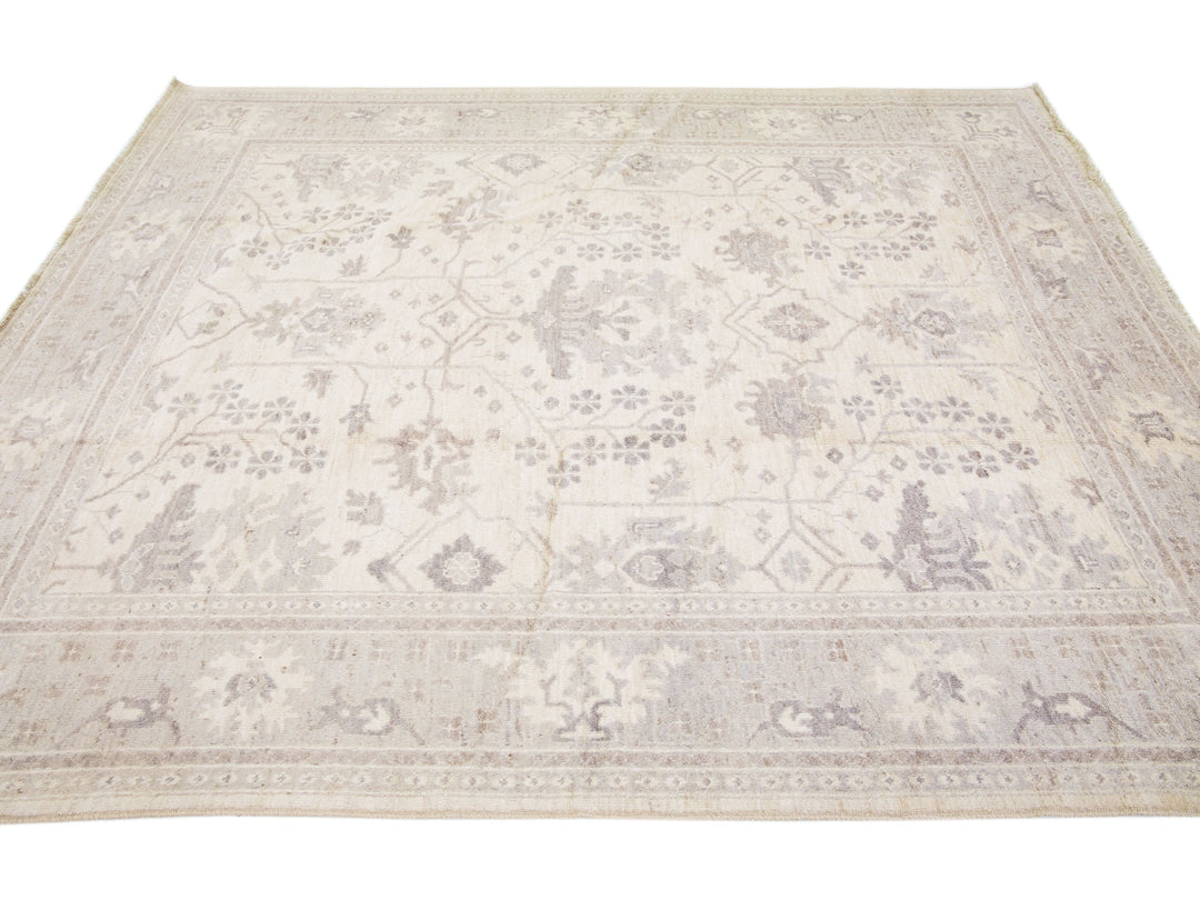 Modern Oushak Wool Rug 8 X 10