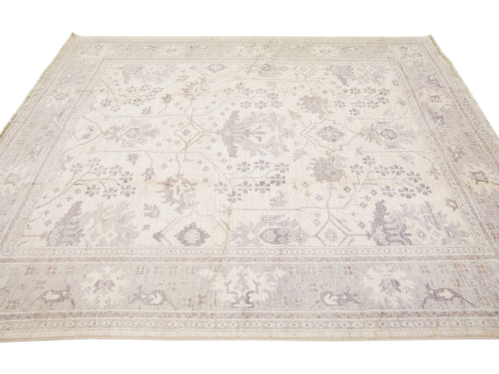 Modern Oushak Wool Rug 8 X 10