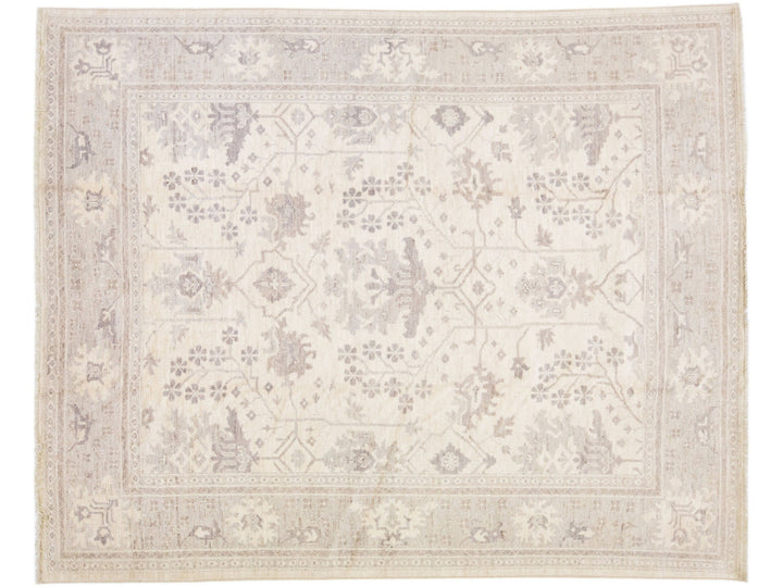 Modern Oushak Wool Rug 8 X 10
