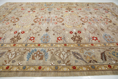 Contemporary Sultanabad Wool Rug 12 X 18