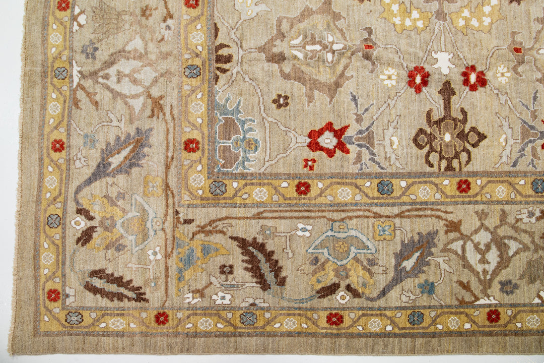 Contemporary Sultanabad Wool Rug 12 X 18