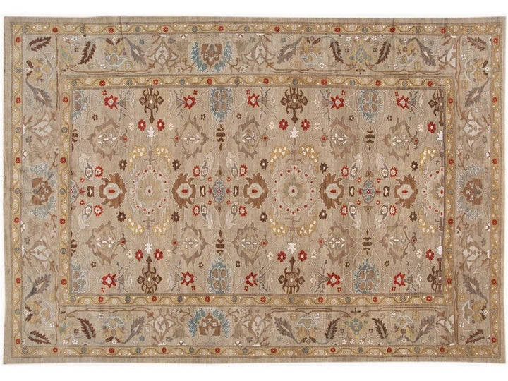 Contemporary Sultanabad Wool Rug 12 X 18