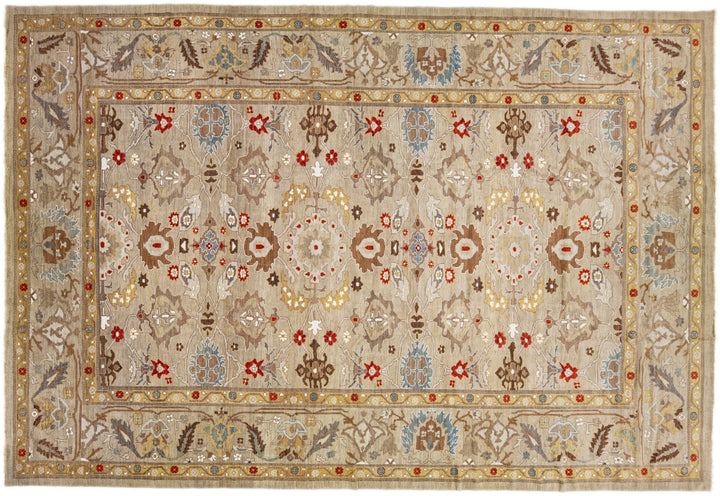 Contemporary Sultanabad Wool Rug 12 X 18