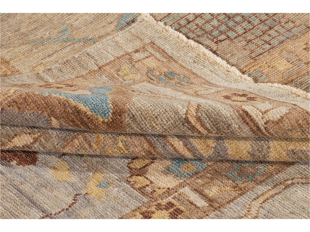 Modern Square Sultanabad Wool Rug 6 X 7