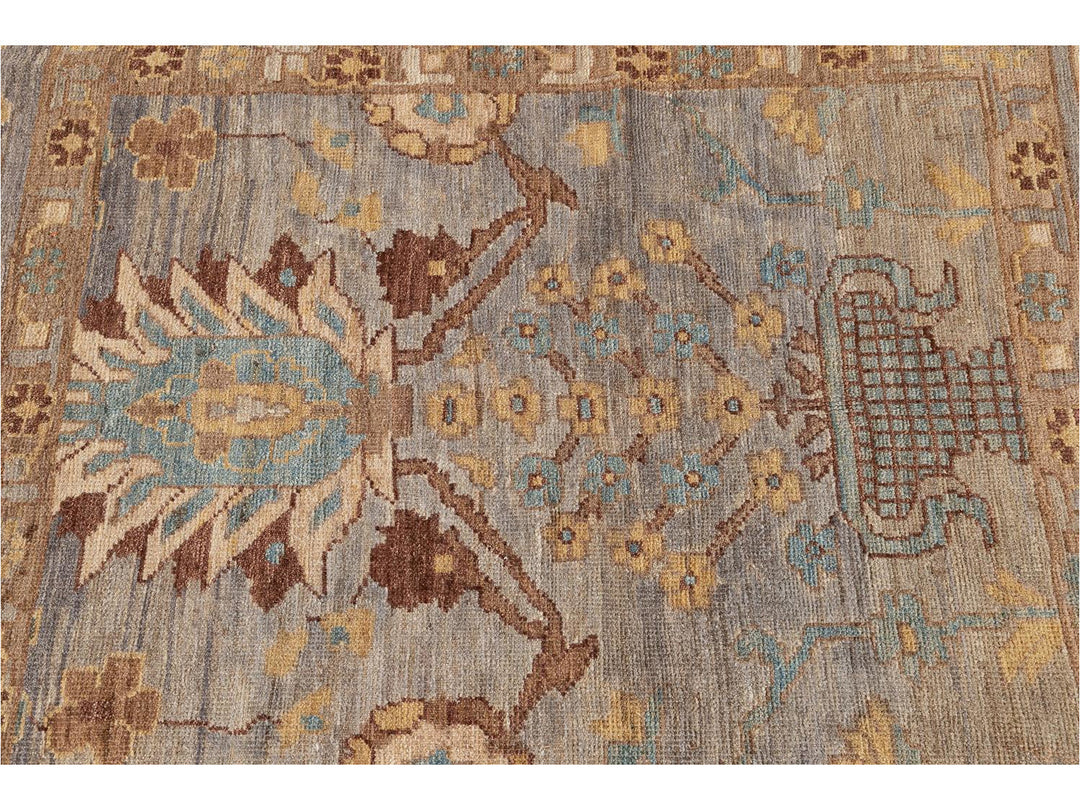 Modern Square Sultanabad Wool Rug 6 X 7