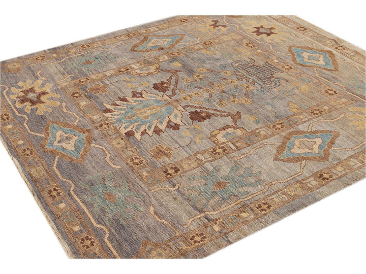 Modern Square Sultanabad Wool Rug 6 X 7