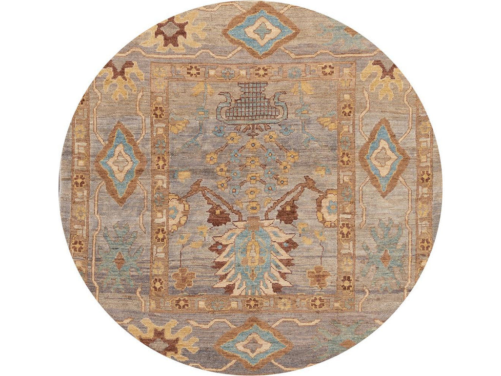Modern Square Sultanabad Wool Rug 6 X 7