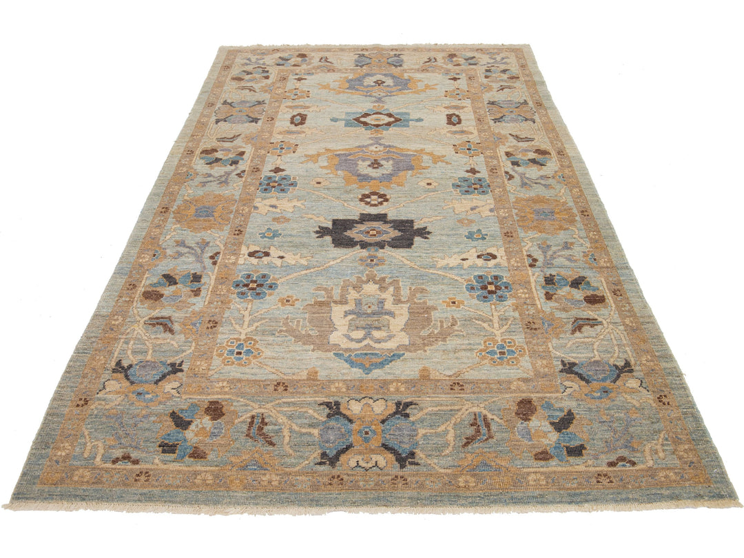 Modern Sultanabad Wool Rug 6 X 10