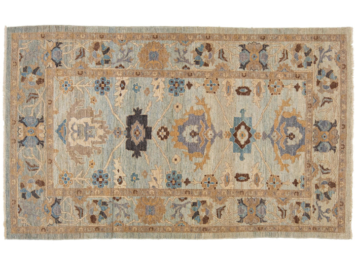 Modern Sultanabad Wool Rug 6 X 10
