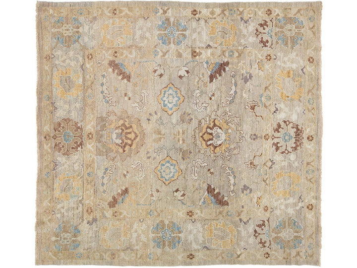 Modern Sultanabad Wool Rug 8 X 9