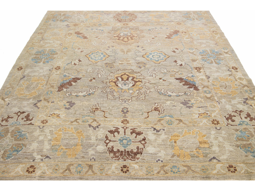 Modern Sultanabad Wool Rug 8 X 9