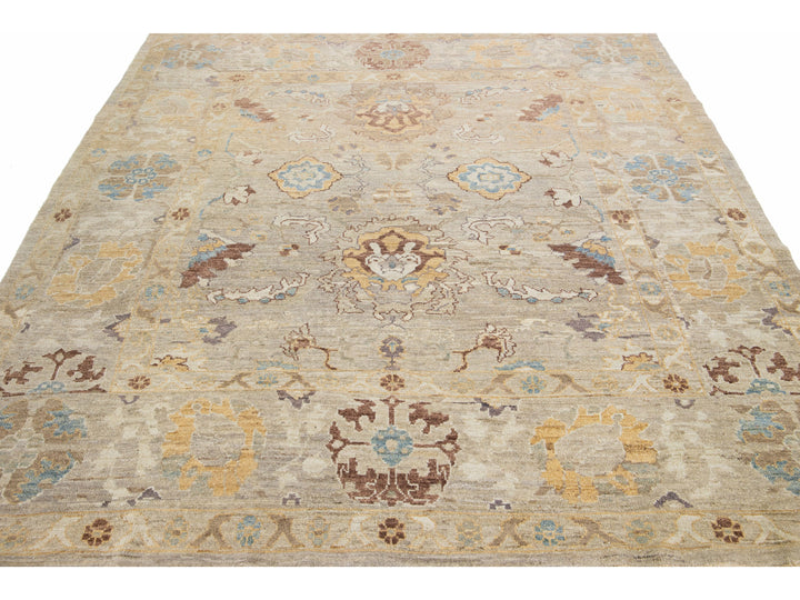 Modern Sultanabad Wool Rug 8 X 9