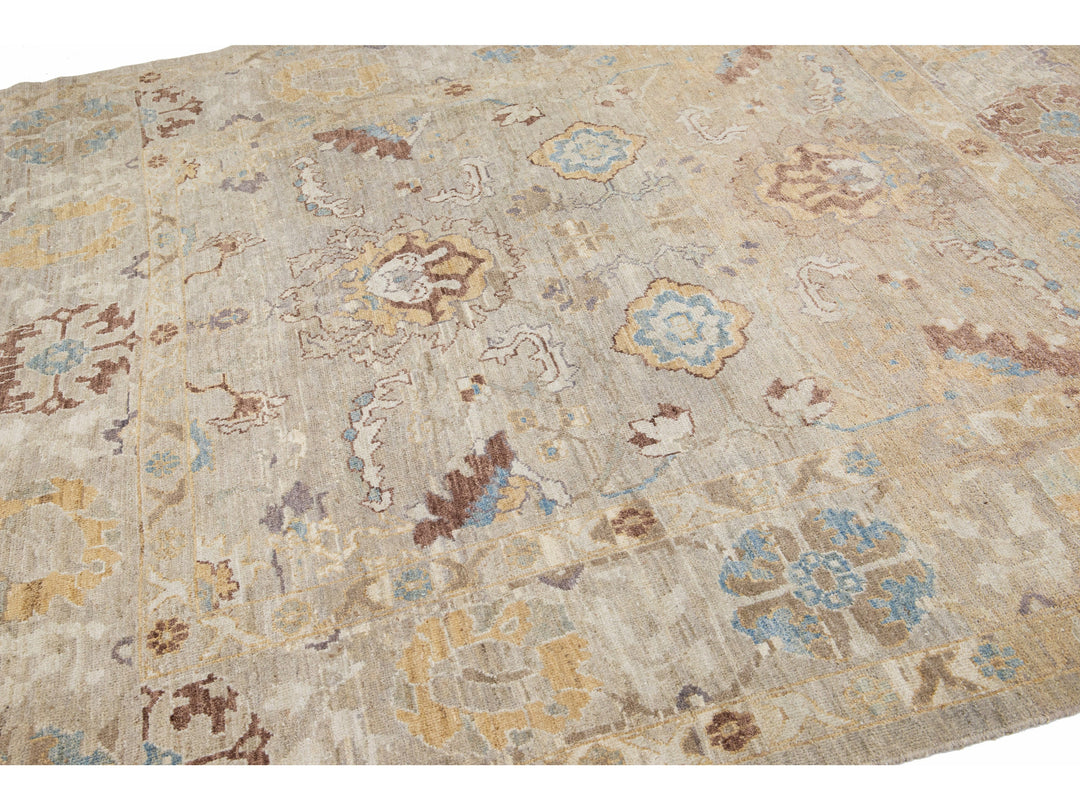 Modern Sultanabad Wool Rug 8 X 9