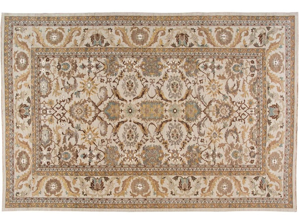 Contemporary Sultanabad Oversize Wool Rug 13 X 20