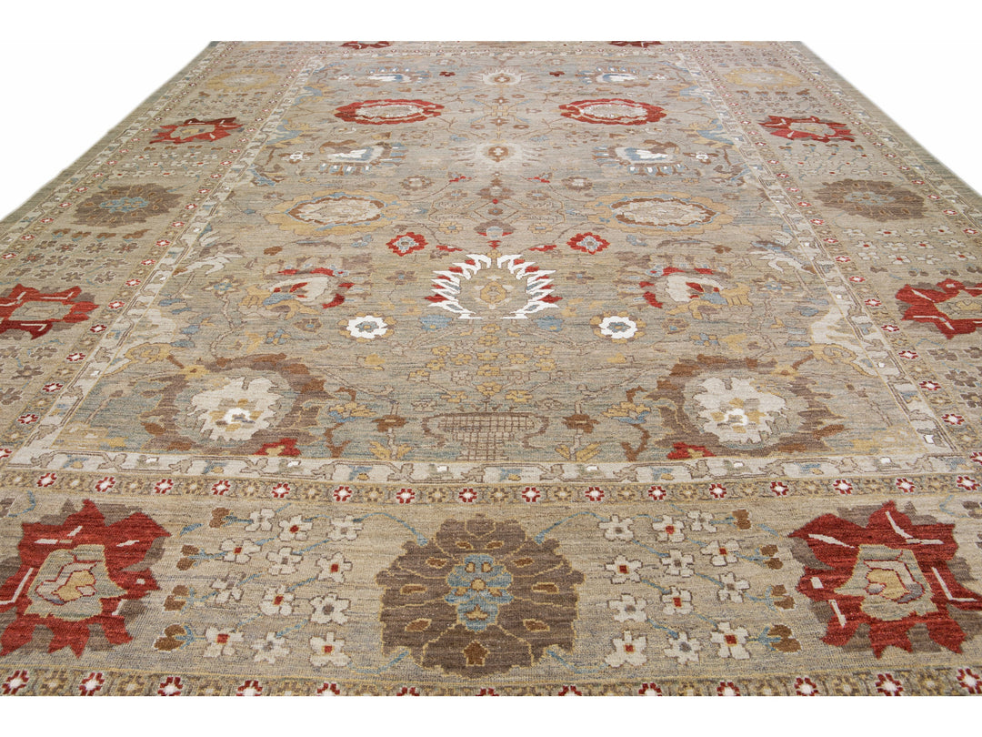 Modern Sultanabad Rug 13 X 18