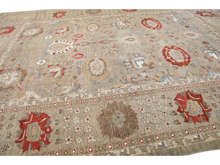 Modern Sultanabad Rug 13 X 18