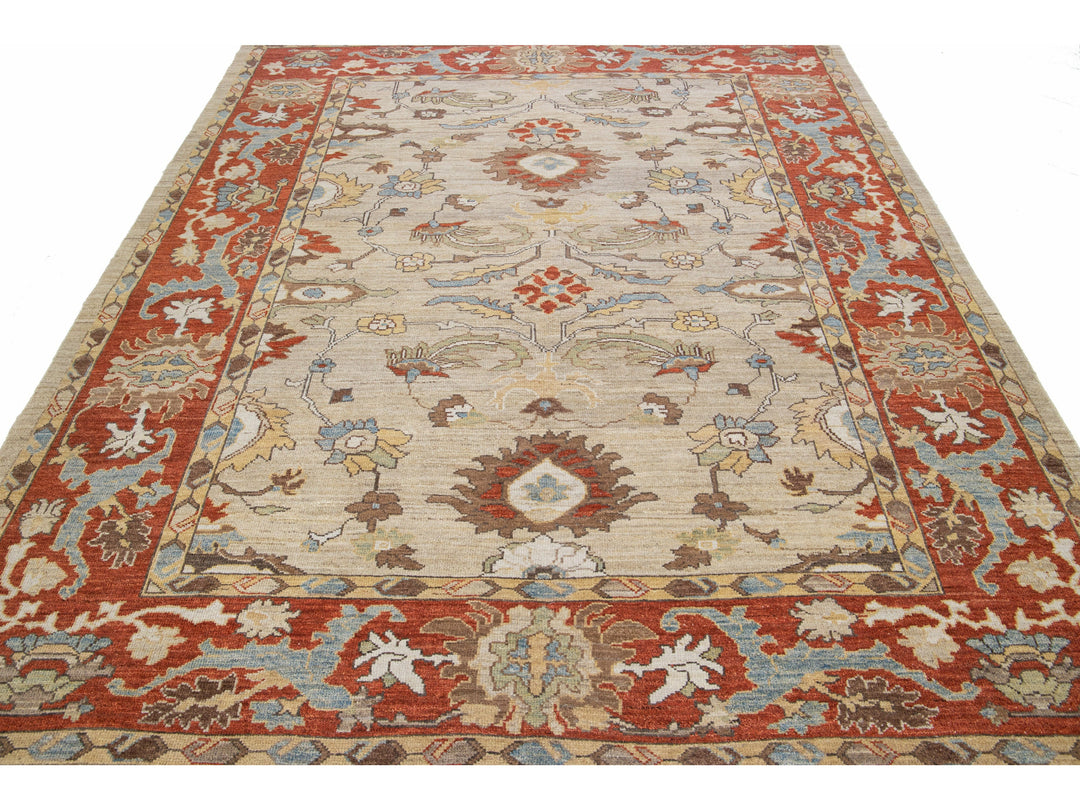 Modern Sultanabad Wool Rug 8 X 10