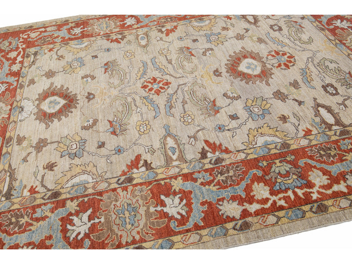Modern Sultanabad Wool Rug 8 X 10