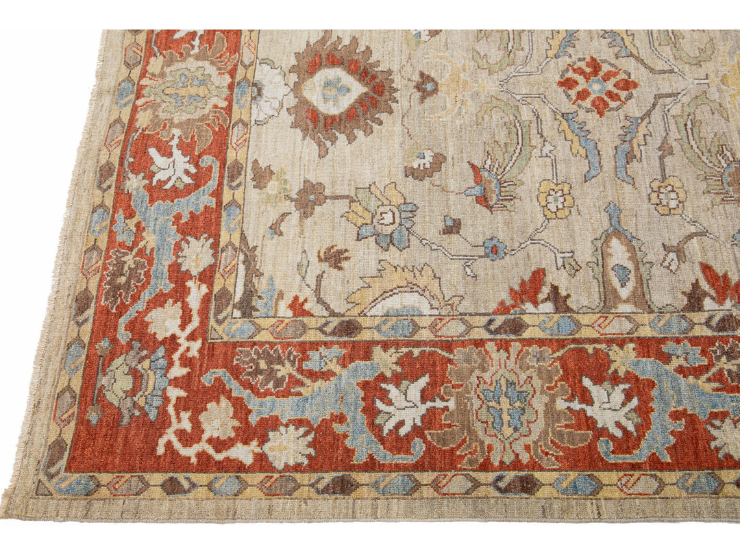 Modern Sultanabad Wool Rug 8 X 10