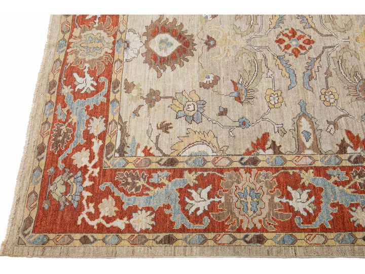 Modern Sultanabad Wool Rug 8 X 10