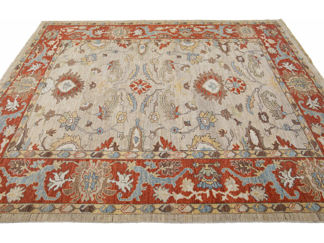 Modern Sultanabad Wool Rug 8 X 10