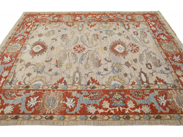 Modern Sultanabad Wool Rug 8 X 10