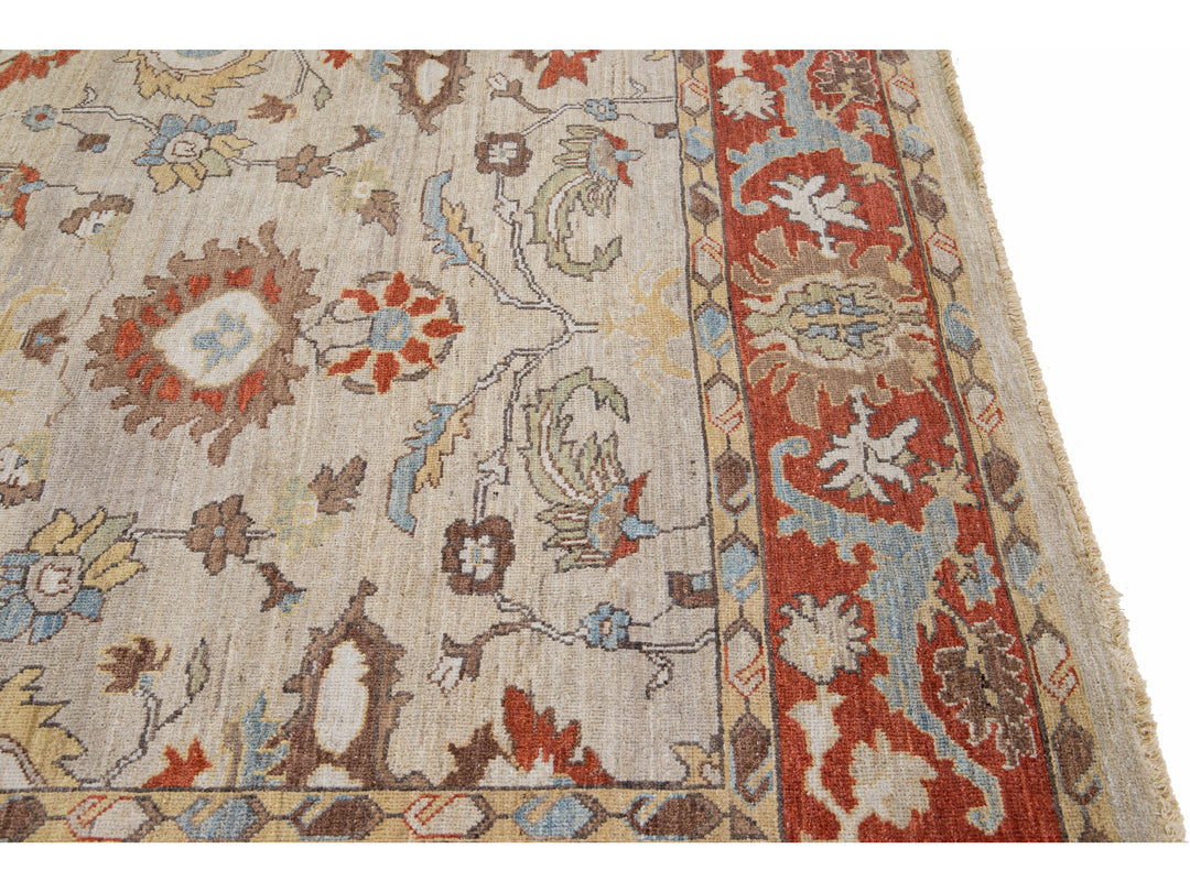 Modern Sultanabad Wool Rug 8 X 10