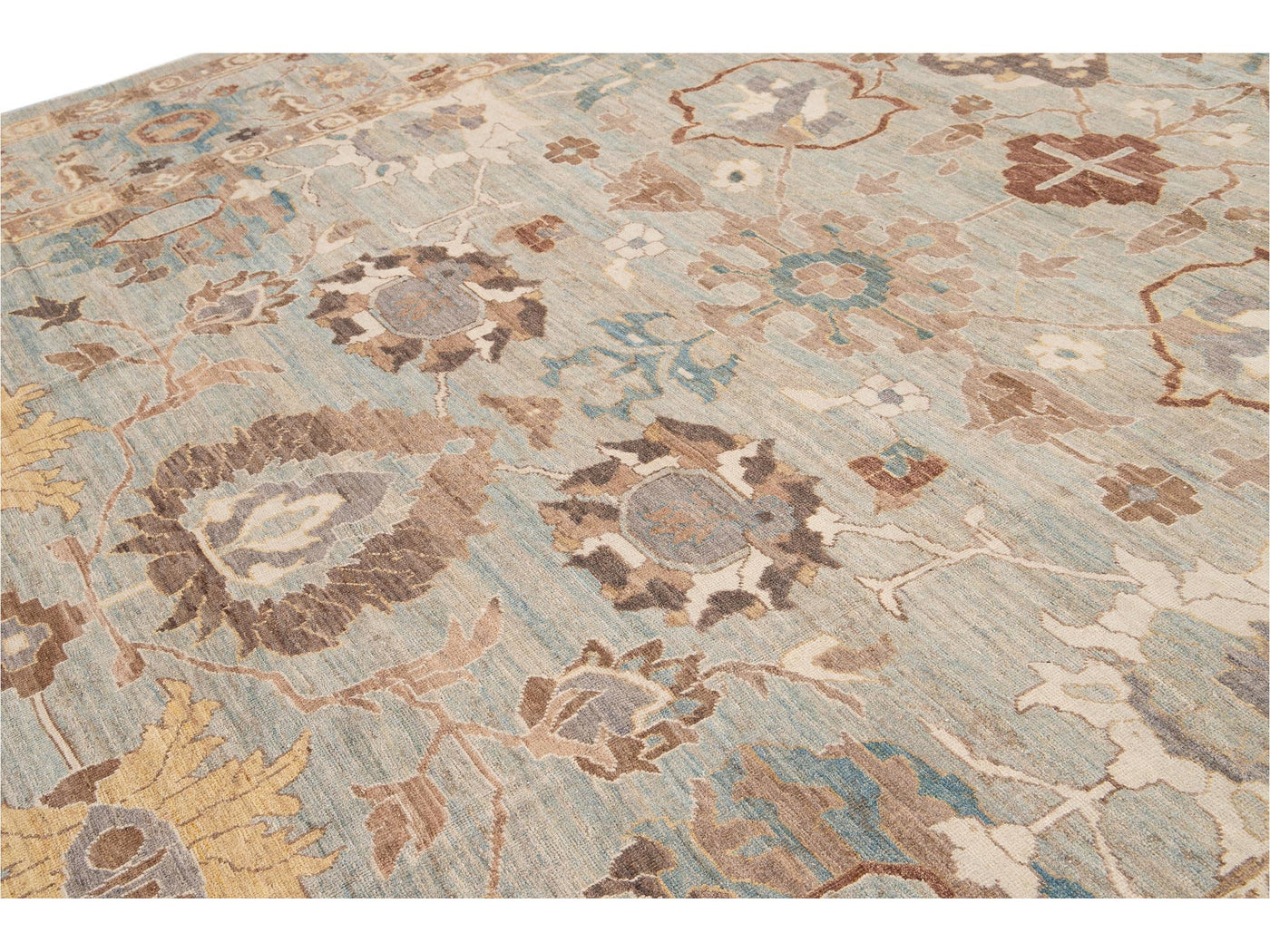 Modern Oversize Sultanabad Wool Rug 13 X 13