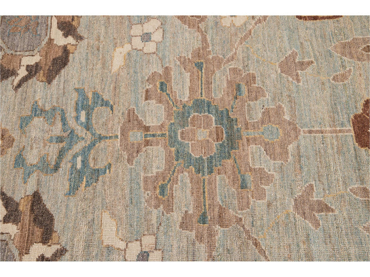 Modern Oversize Sultanabad Wool Rug 13 X 13