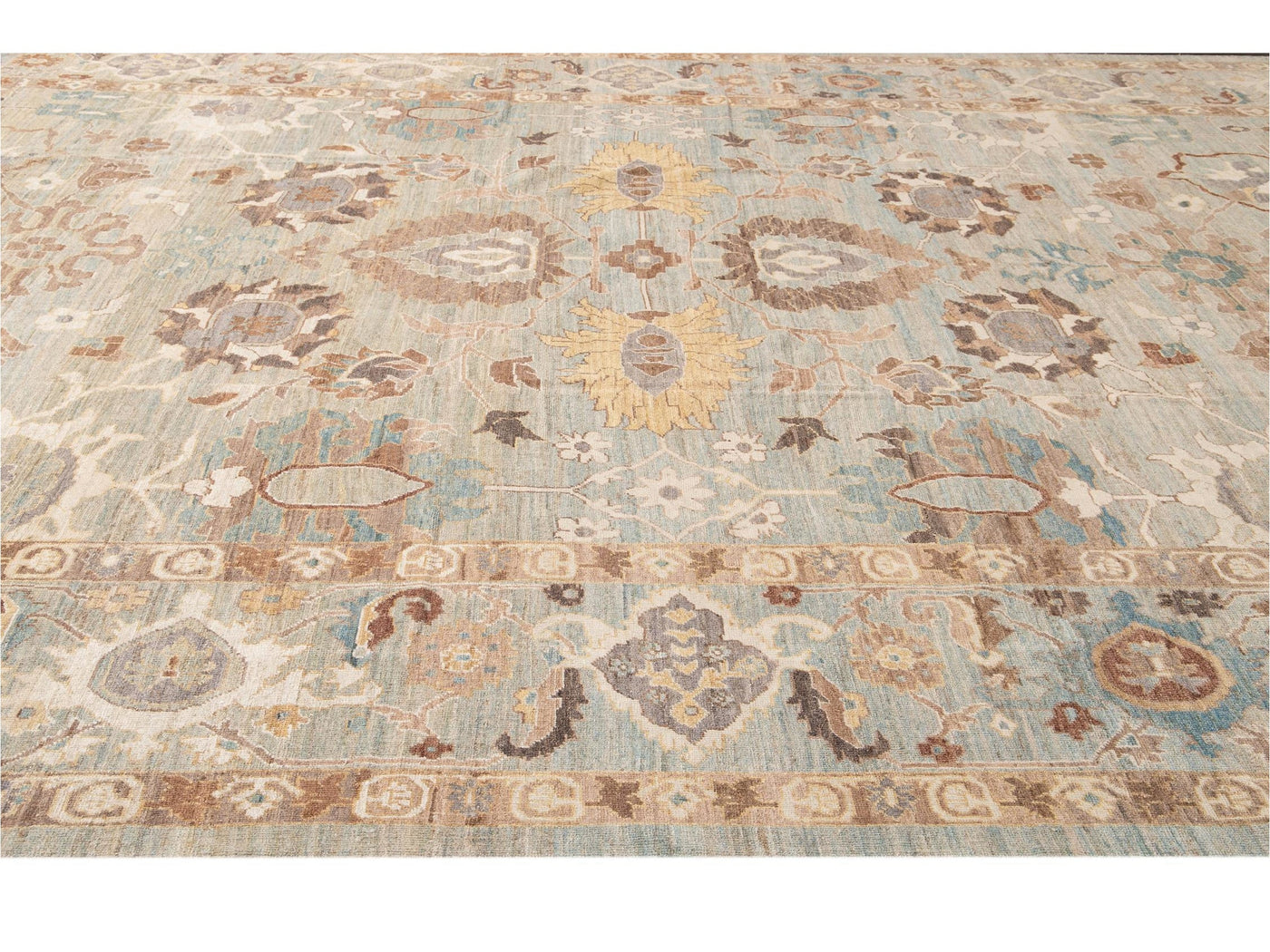 Modern Oversize Sultanabad Wool Rug 13 X 13