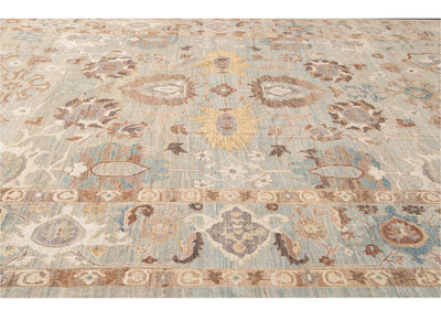 Modern Oversize Sultanabad Wool Rug 13 X 13