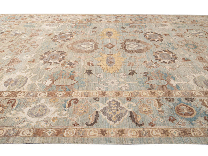 Modern Oversize Sultanabad Wool Rug 13 X 13