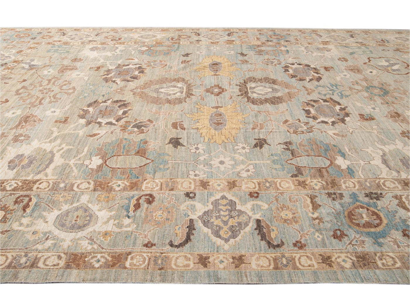 Modern Oversize Sultanabad Wool Rug 13 X 13