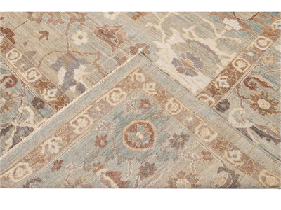 Modern Oversize Sultanabad Wool Rug 13 X 13