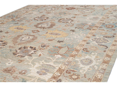 Modern Oversize Sultanabad Wool Rug 13 X 13