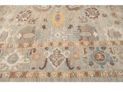 Modern Oversize Sultanabad Wool Rug 13 X 13