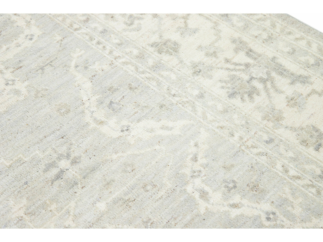 Modern Oushak Wool Rug 8 X 12