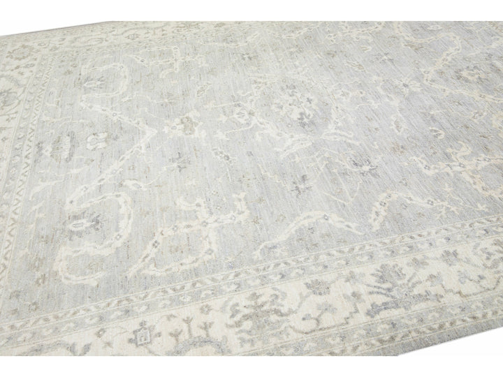 Modern Oushak Wool Rug 8 X 12